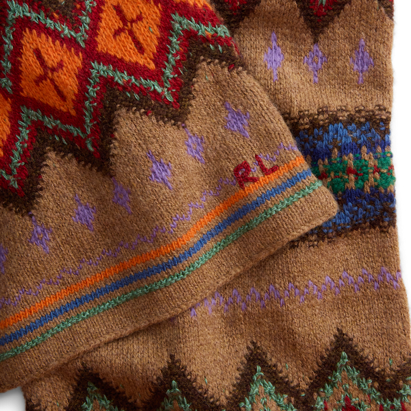 Jacquard-Knit Wool-Blend Scarf