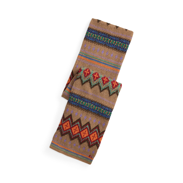 Jacquard-Knit Wool-Blend Scarf