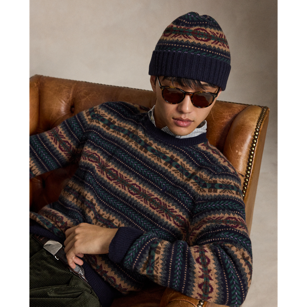 Fair Isle Wool-Blend Beanie
