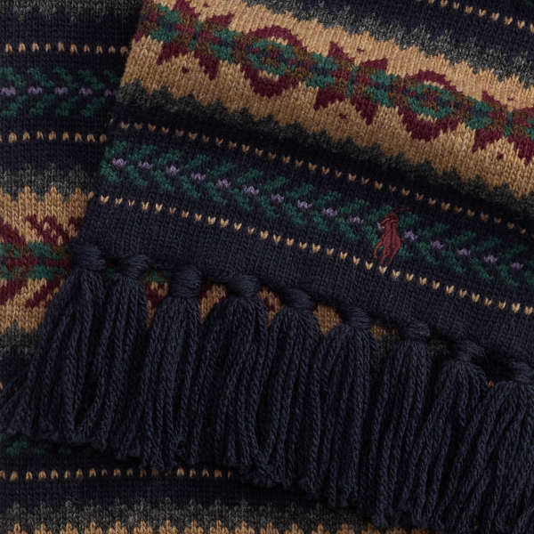 Fair Isle Wool-Blend Scarf