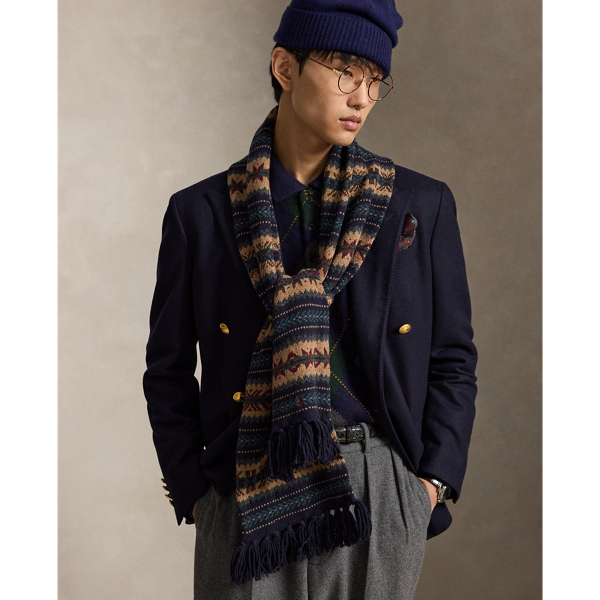 Fair Isle Wool-Blend Scarf