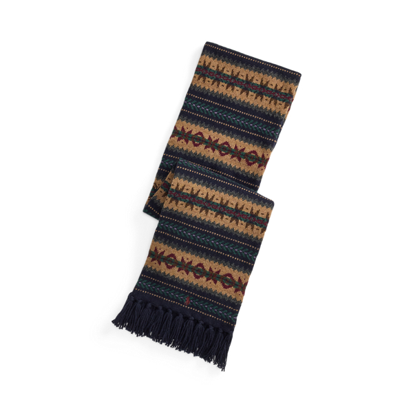 Fair Isle Wool-Blend Scarf