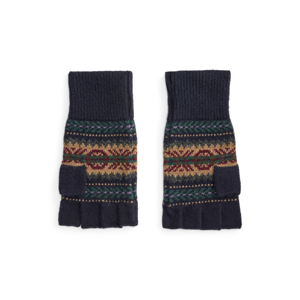Fair Isle Wool-Blend Fingerless Gloves