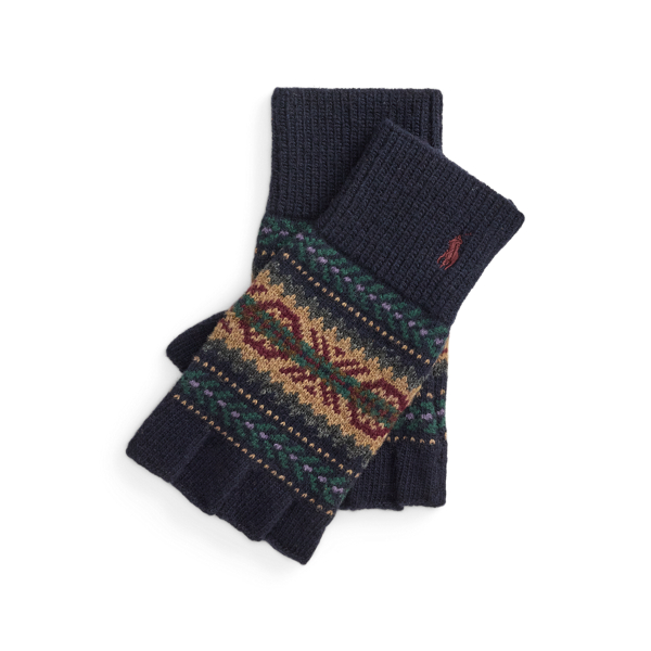 Fair Isle Wool-Blend Fingerless Gloves