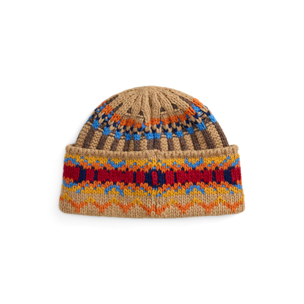 Gorro em mistura de l&atilde; Fair Isle