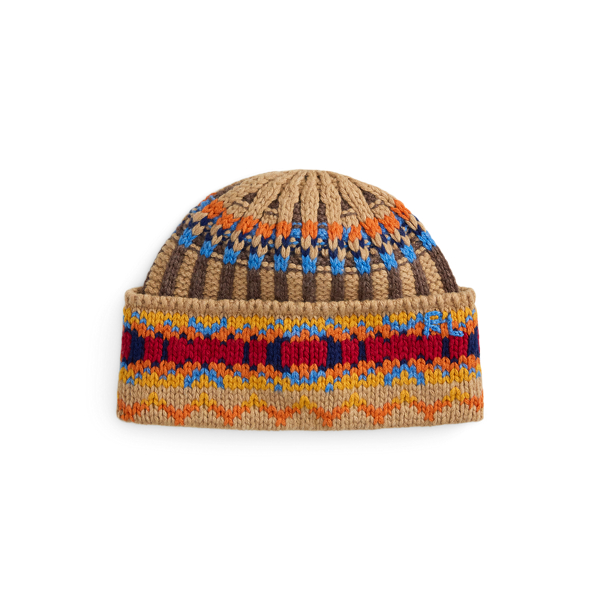 Gorro em mistura de l&atilde; Fair Isle
