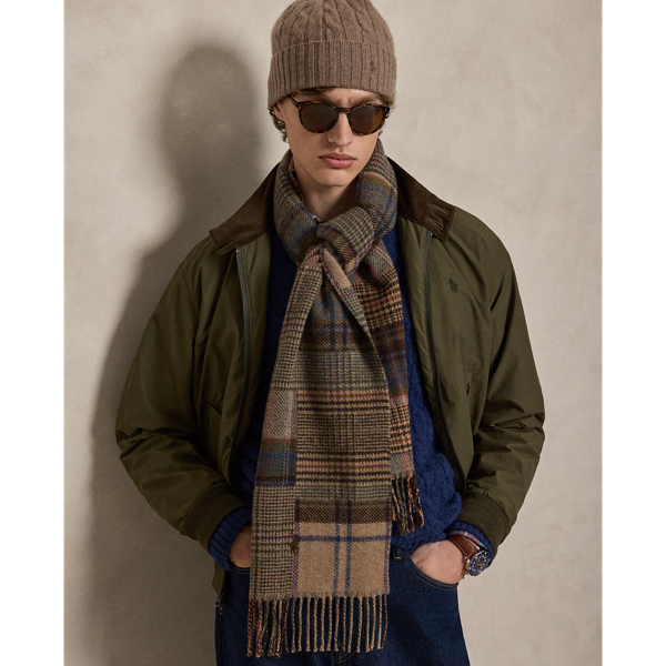 Patchwork Plaid Wool-Blend Scarf