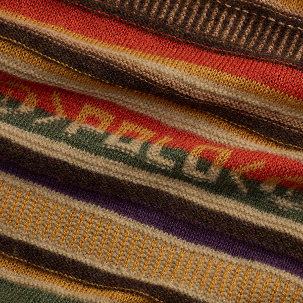 Textured-Stripe Wool-Blend Scarf