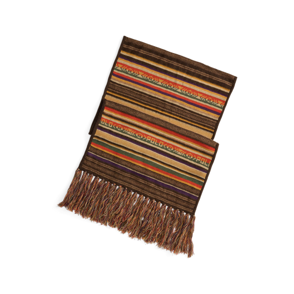 Textured-Stripe Wool-Blend Scarf