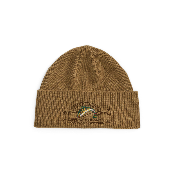 Gorro Polo Sport em algod&atilde;o e l&atilde; Polo Ralph Lauren em Caqui-vintage 1