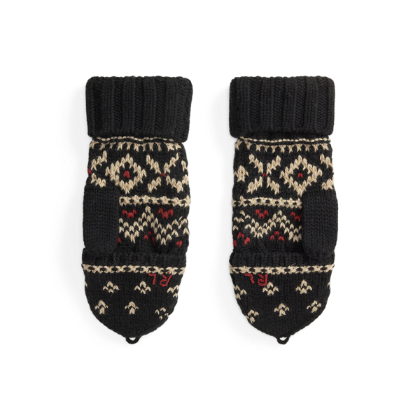 Patterned Wool-Blend Convertible Gloves