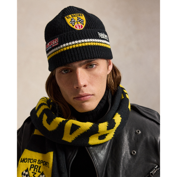 Racing Rib-Knit Beanie