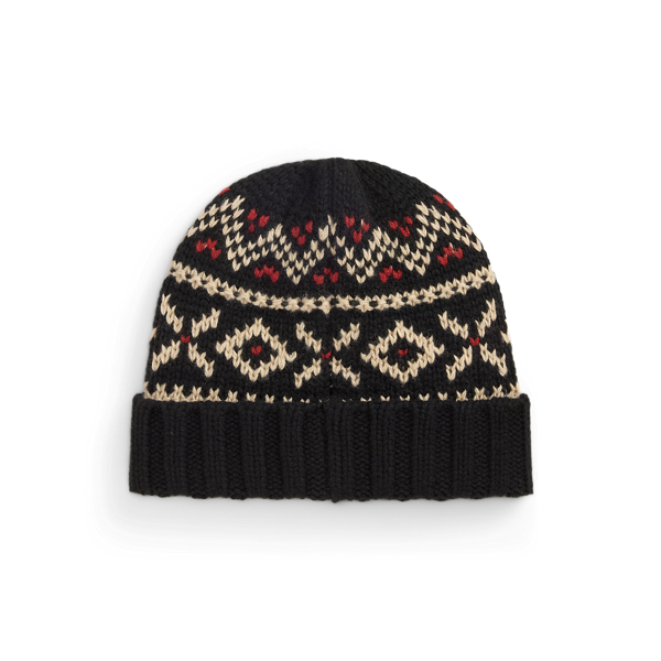 Patterned Wool-Blend Beanie