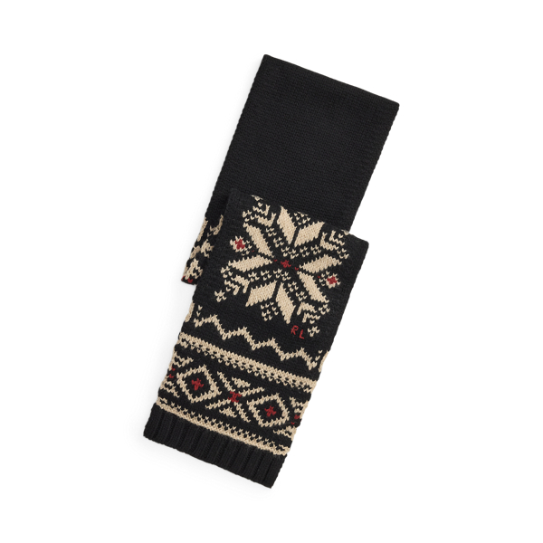 Patterned Wool-Blend Scarf