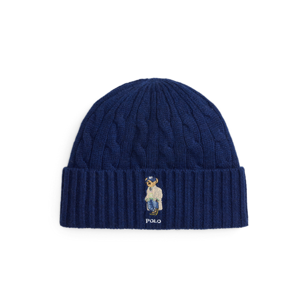 Newport Navy Polo Bear Wool-Cashmere Beanie Polo Ralph Lauren 1