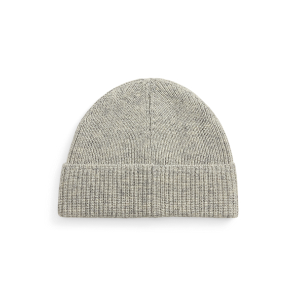 Dog-Embroidered Rib-Knit Beanie