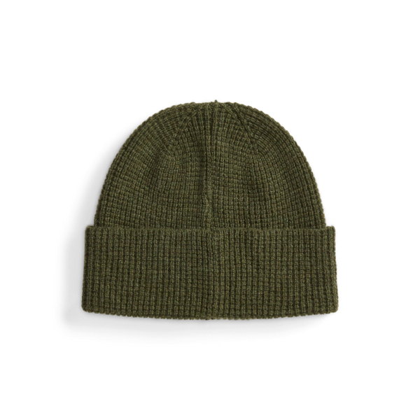 Polo Bear Waffle-Knit Wool-Blend Beanie