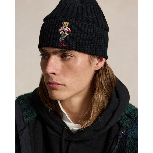 Polo Bear Rib-Knit Beanie