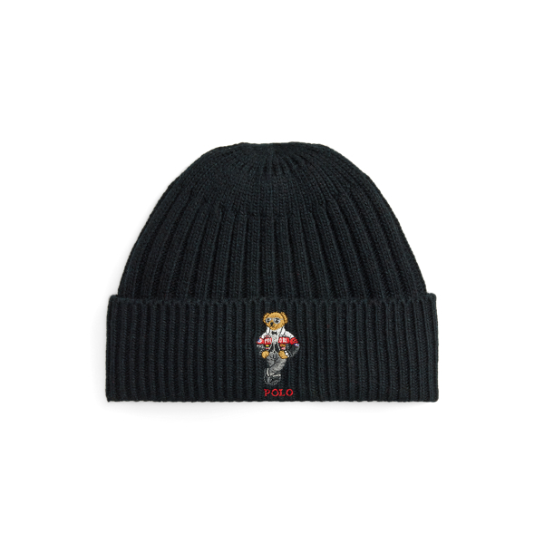 Gorro de punto acanalado con Polo Bear