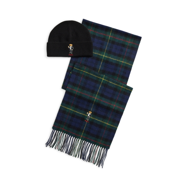 Martini Bear Beanie & Scarf Gift Set