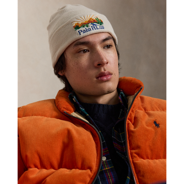 Embroidered Wool-Blend Beanie