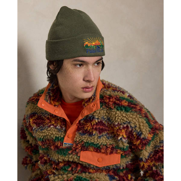 Gorro bordado de mistura de l&atilde;