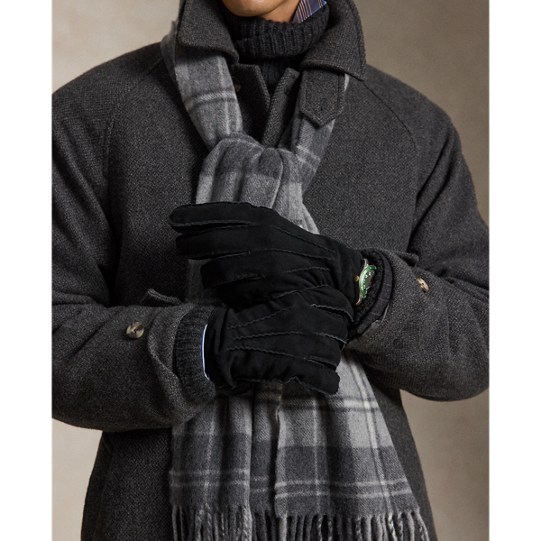 Cashmere-Lined Suede Gloves