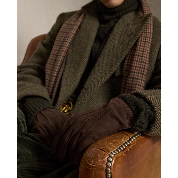 Cashmere-Lined Suede Gloves