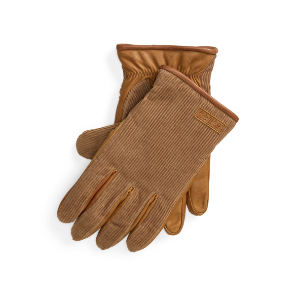 Isolierte Kordsamt-Schafleder-Handschuhe