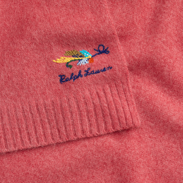 Embroidered Wool-Alpaca Scarf