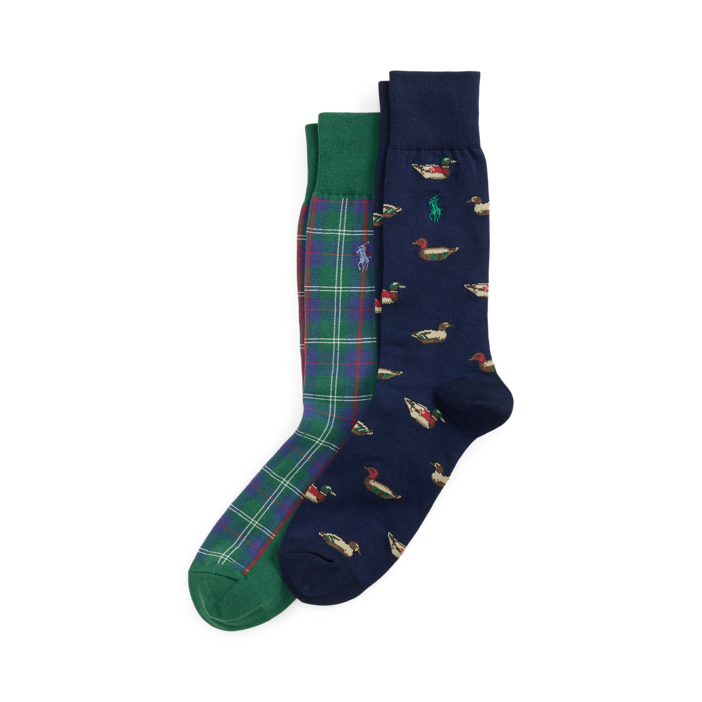 Носки Duck-Motif для мужчин, 2 шт. — Ralph Lauren, цвет: Тёмно-синий зелёный — фото 1