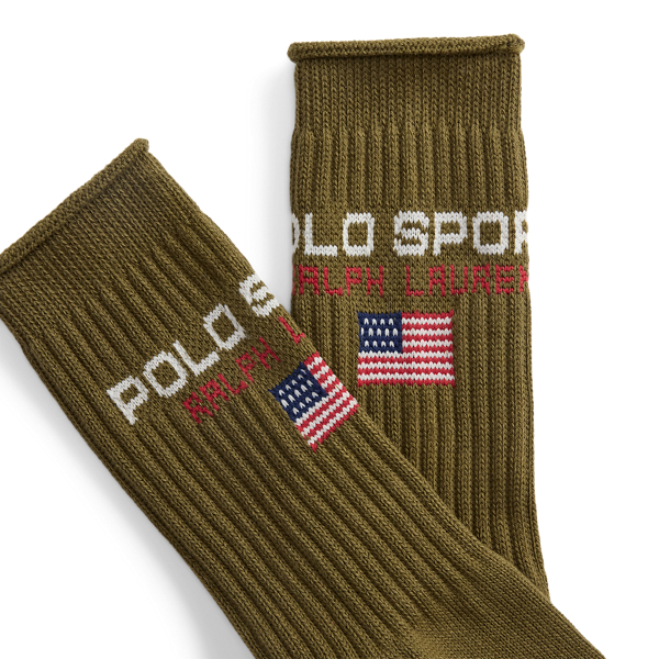 Polo Sport Cotton-Blend Crew Socks
