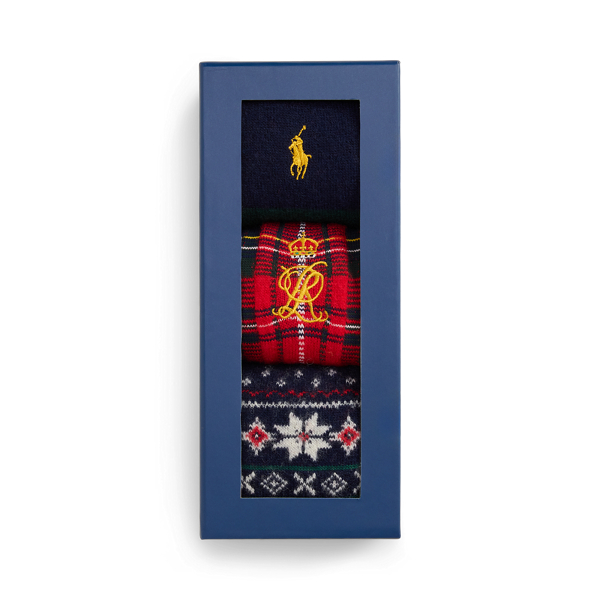 Fair Isle & Plaid 3-Sock Gift Set