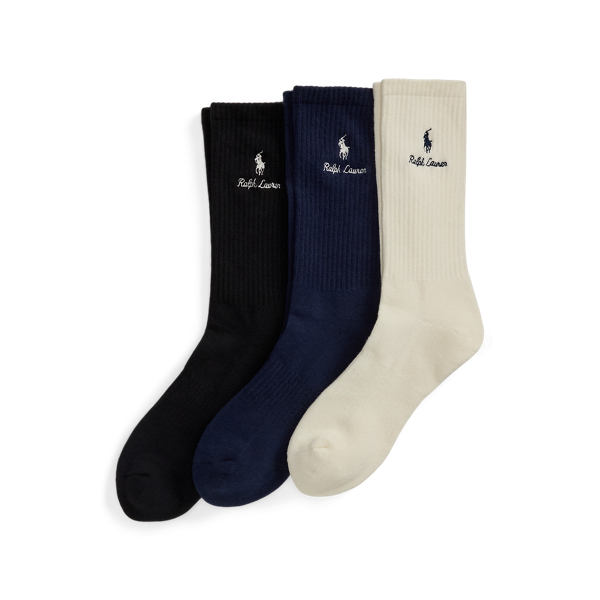 Logo Cotton-Blend Crew Sock 3-Pack