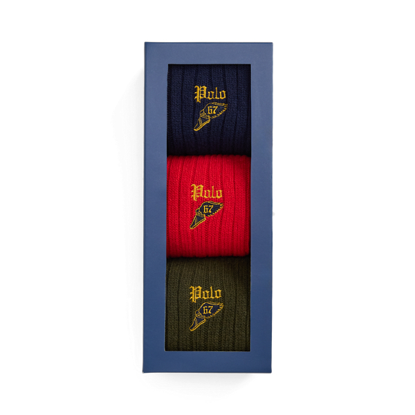 Ribbed Wool-Blend Boot Sock 3-Pack