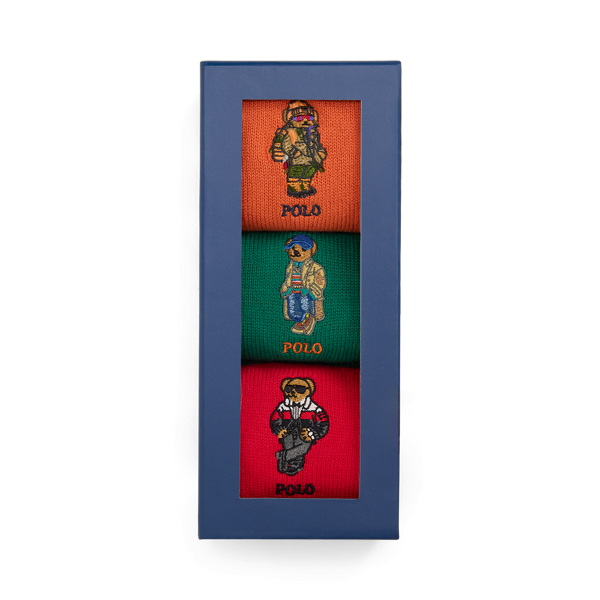 Polo Bear Crew Sock 3-Pack Gift Set
