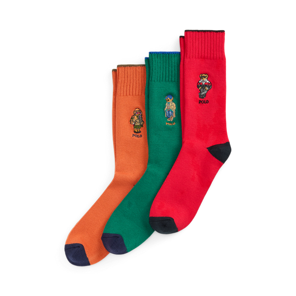 Polo Bear Crew Sock 3-Pack Gift Set