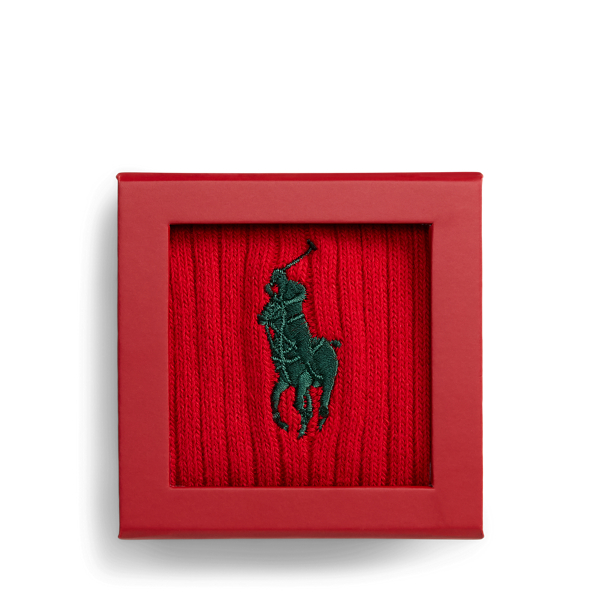Big Pony Ribbed Cotton-Blend Crew Socks