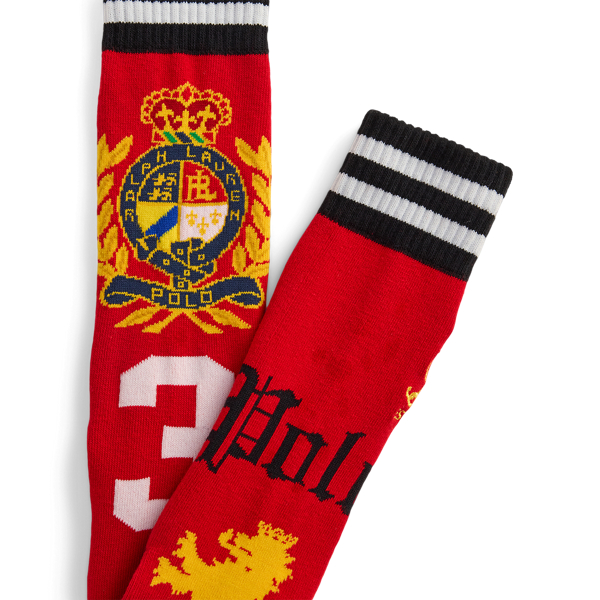 Cotton-Blend Graphic Crew Socks