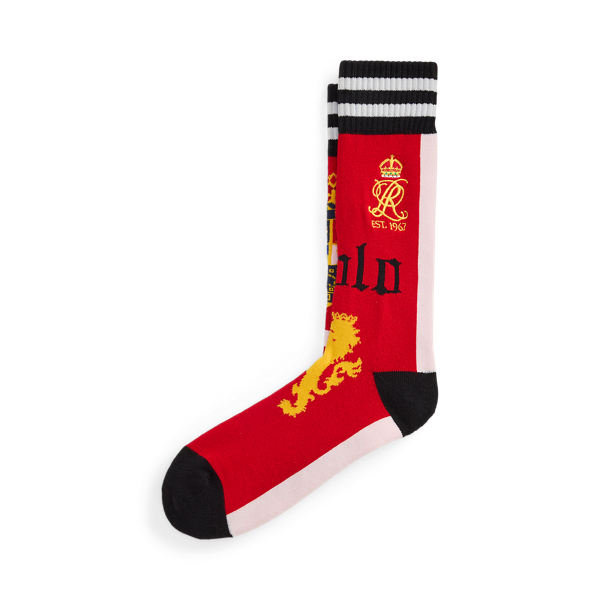 Cotton-Blend Graphic Crew Socks