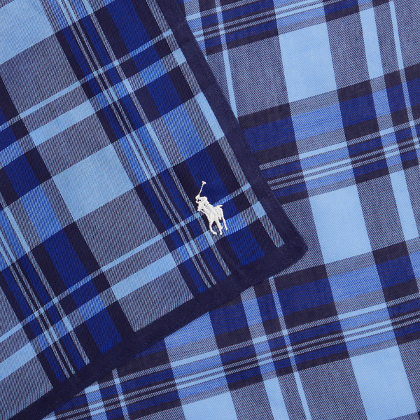Polo Ralph Lauren 플래드 코튼 행커치프 네이비 3