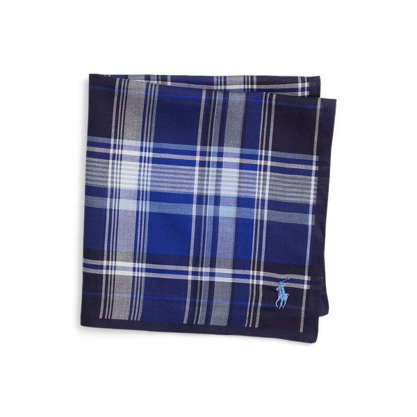 Polo Ralph Lauren 플래드 코튼 행커치프 Marine Blue 2