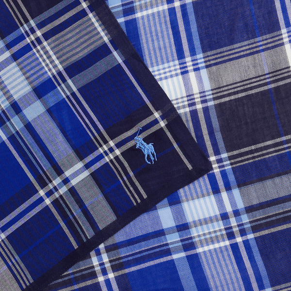 Polo Ralph Lauren 플래드 코튼 행커치프 Marine Blue 3