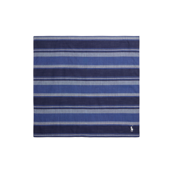 Polo Ralph Lauren ストライプド リネンコットン ハンカチーフ ネイビー 1