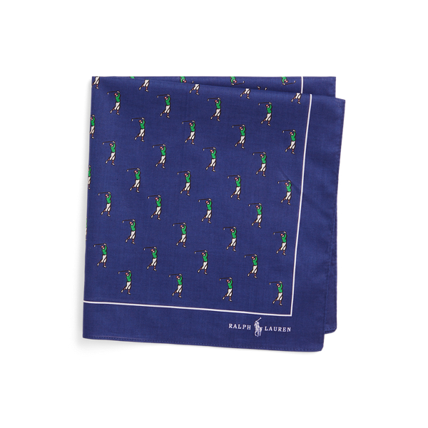 Polo Ralph Lauren 골프 프린트 코튼 행커치프 네이비 2