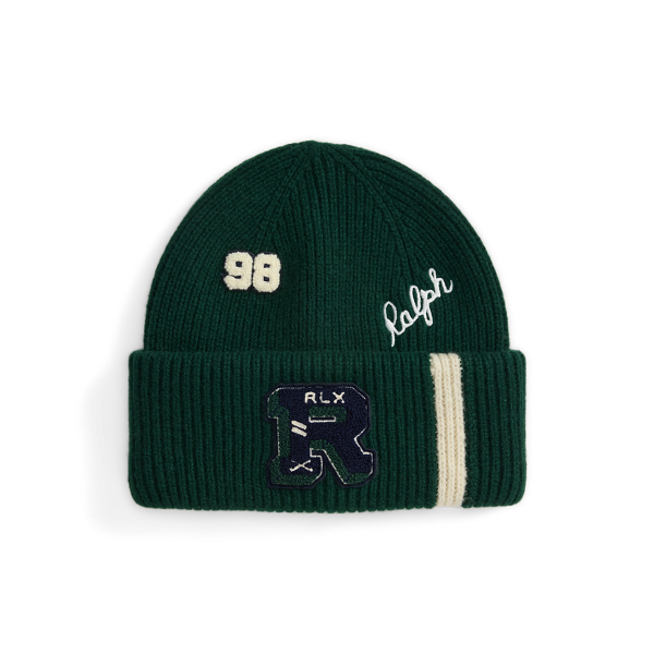 Wool-Cashmere Letter Beanie