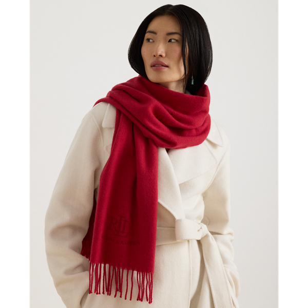 Wool-Cashmere Herringbone Scarf