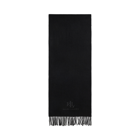Женский шарф Ralph Lauren Wool-Cashmere Herringbone, цвет: Чёрный