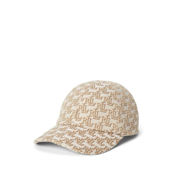 Jacquard baseballpet met monogram