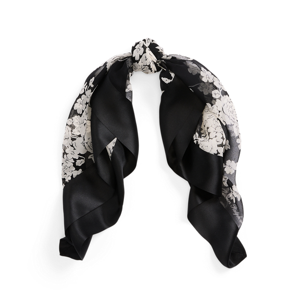Margot Floral Silk Square Scarf